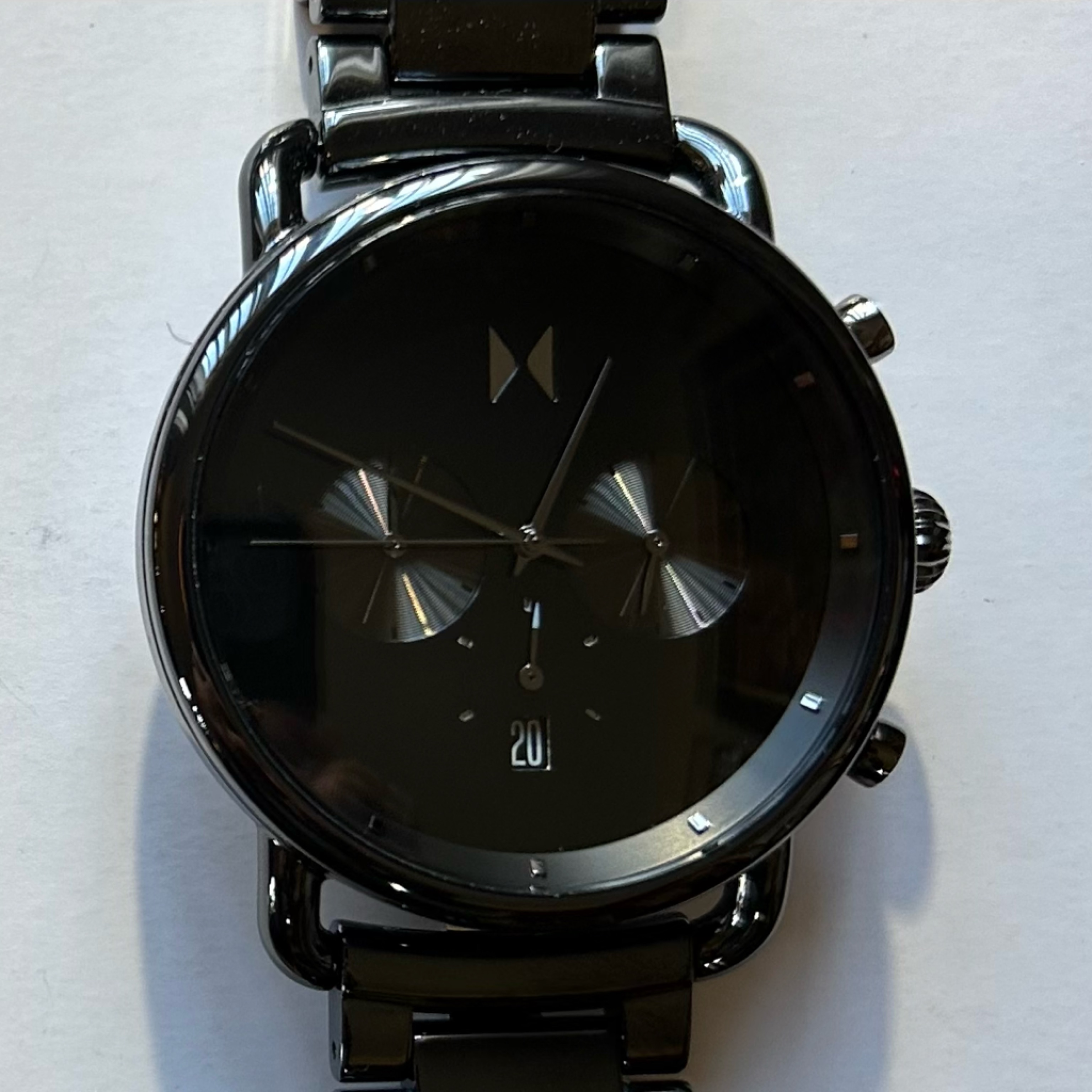 Mvmt Blacktop Black Ceramic Watch With 47mm Black Face  Black Ceramic Bracelet